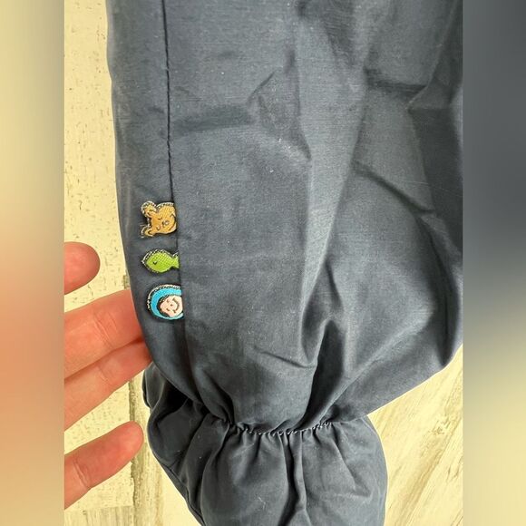 Land’s End Fur Lined Snowsuit Sz 6 months Navy Blue Fishing Boy - Picture 3 of 6